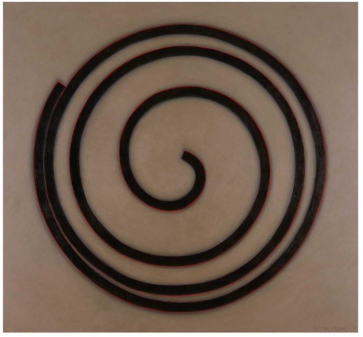 Silence V, 2002, huile, bitume sur toile, 150 x 150