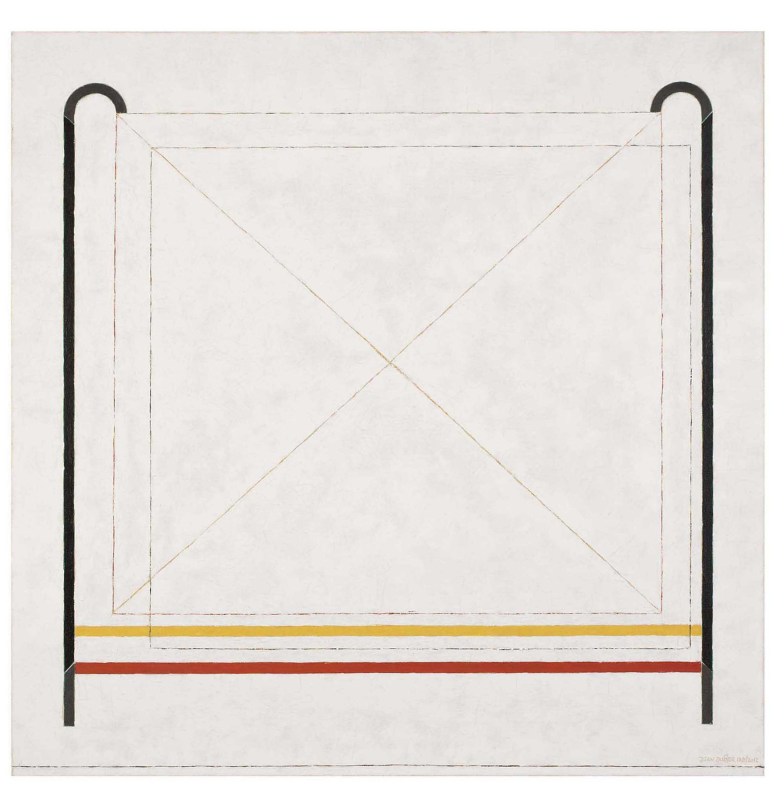 Mobilier III, 2012, huile sur toile, 100 x 100